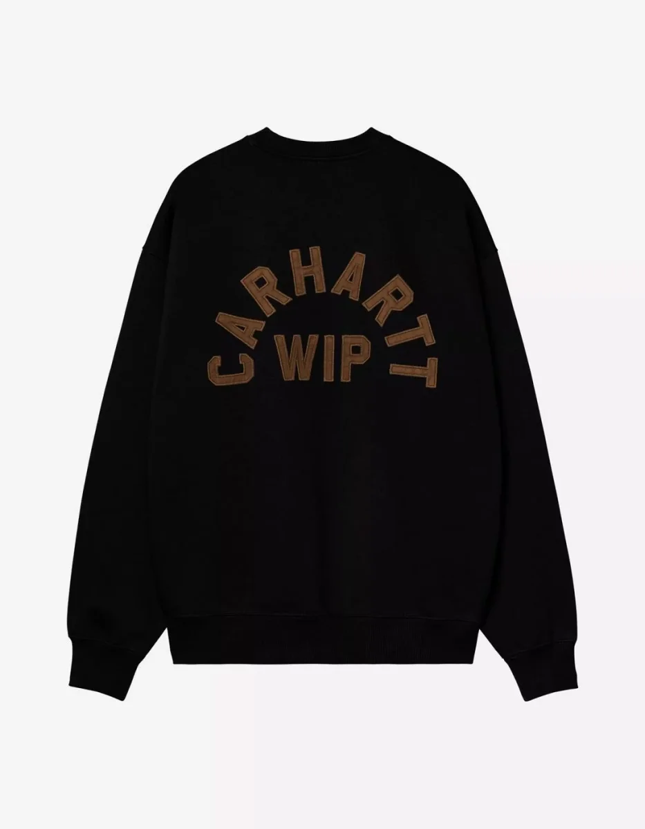 Jersey CARHARTT WIP ARCH SCRIPT - Black / Hamilton Brown - Imagen 5