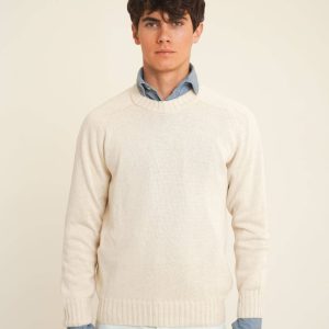 Jersey Cuello Redondo Algodón - Hielo