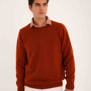 Jersey Cuello Redondo Lambswool - Burdeos