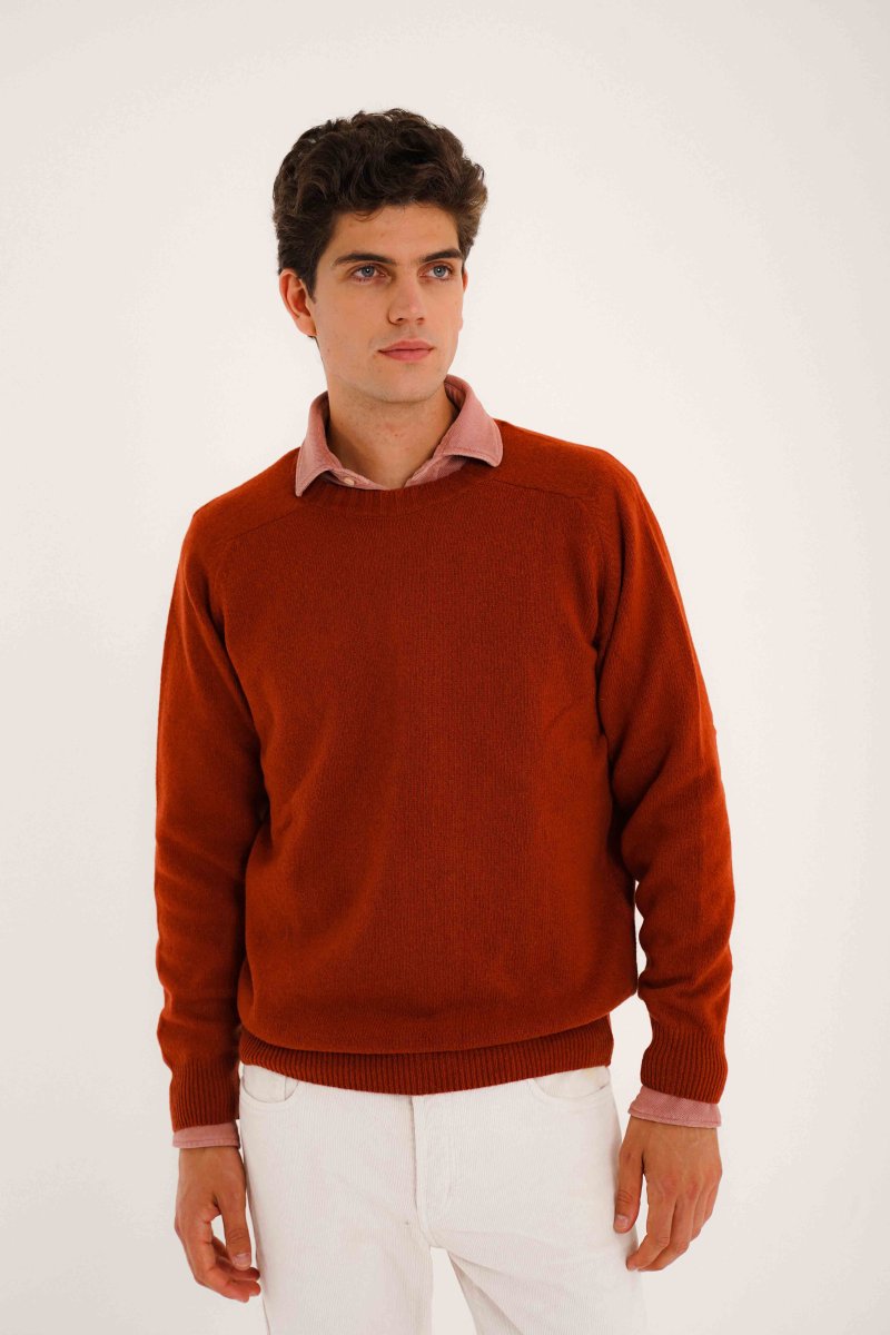 Jersey Cuello Redondo Lambswool - Burdeos