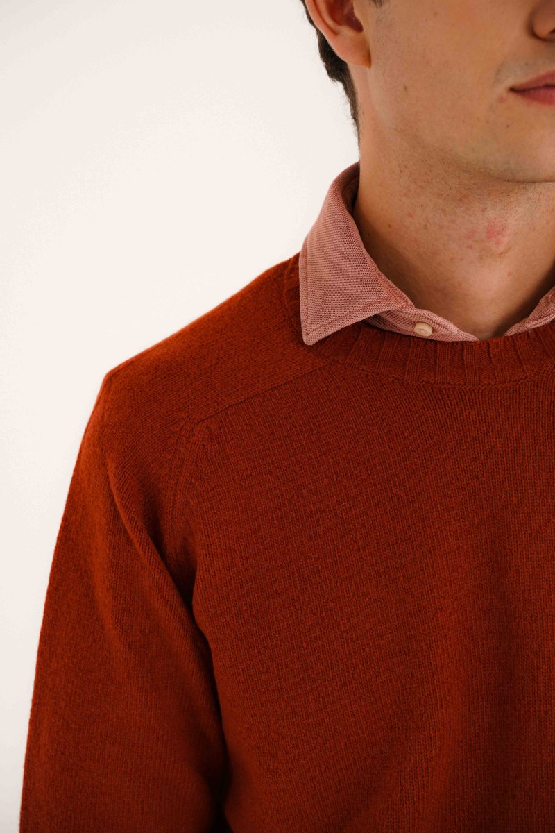 Jersey Cuello Redondo Lambswool - Burdeos - Imagen 3