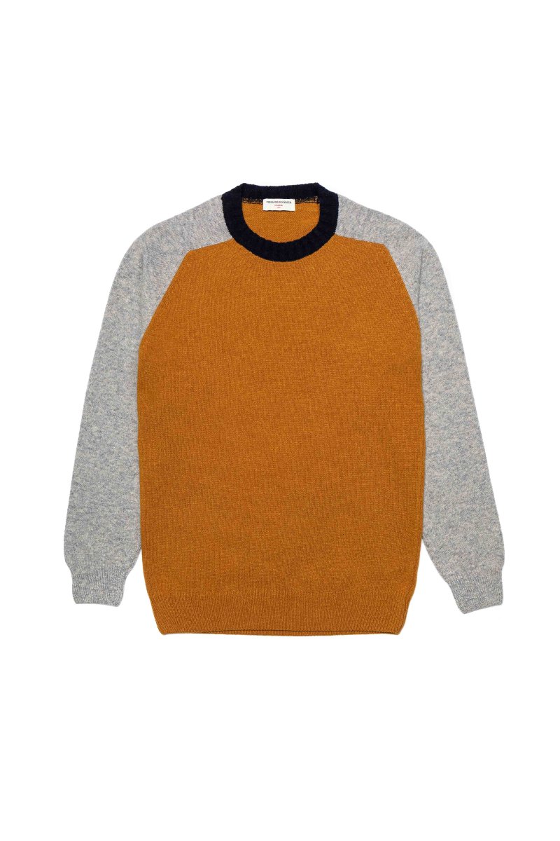 Jersey Cuello Redondo Lambswool - Camel & Gris - Imagen 5