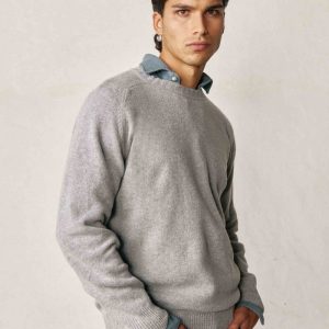 Jersey Cuello Redondo Lambswool - Gris Claro