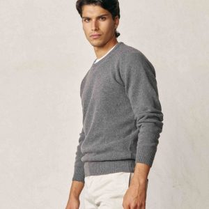 Jersey Cuello Redondo Lambswool - Gris