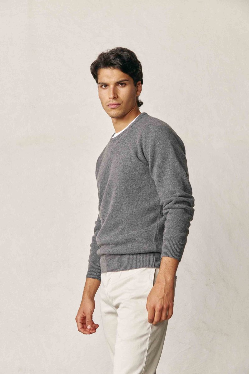 Jersey Cuello Redondo Lambswool - Gris - Imagen 2