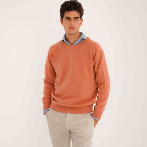 Jersey Cuello Redondo Lambswool - Salmón