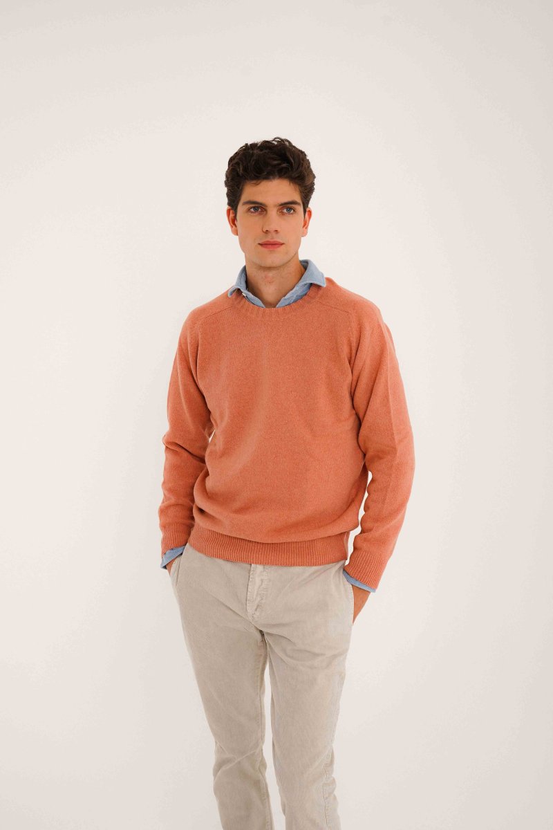 Jersey Cuello Redondo Lambswool - Salmón