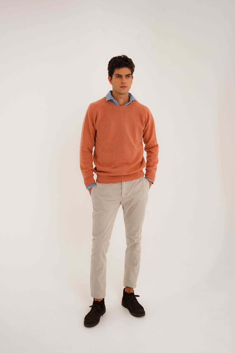 Jersey Cuello Redondo Lambswool - Salmón - Imagen 3