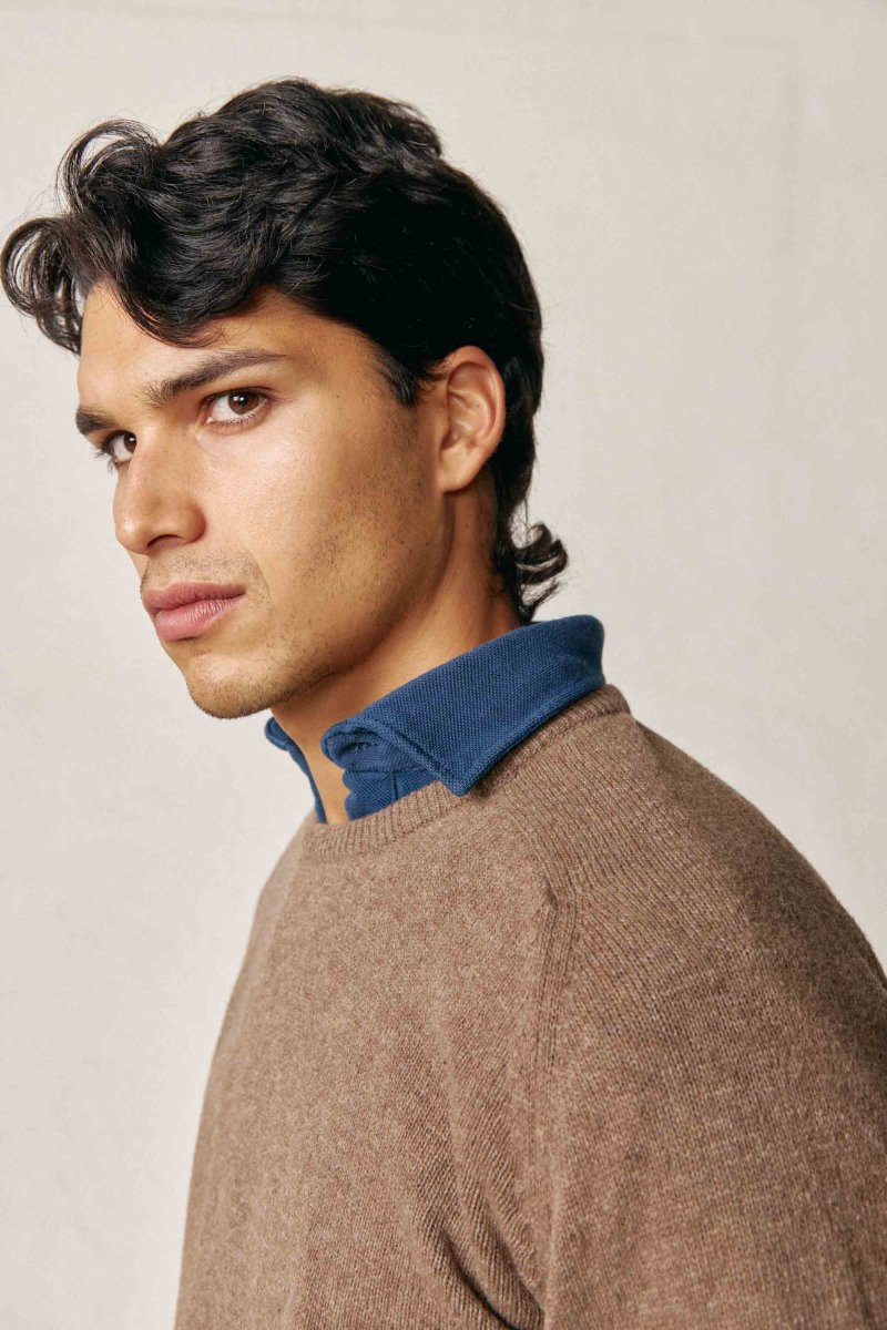 Jersey Cuello Redondo Lambswool - Tostado - Imagen 2