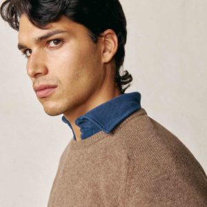 Jersey Cuello Redondo Lambswool - Tostado