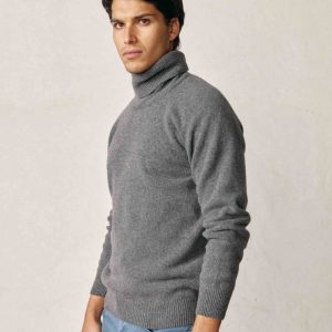 Jersey Cuello Vuelto Lambswool - Gris Marengo