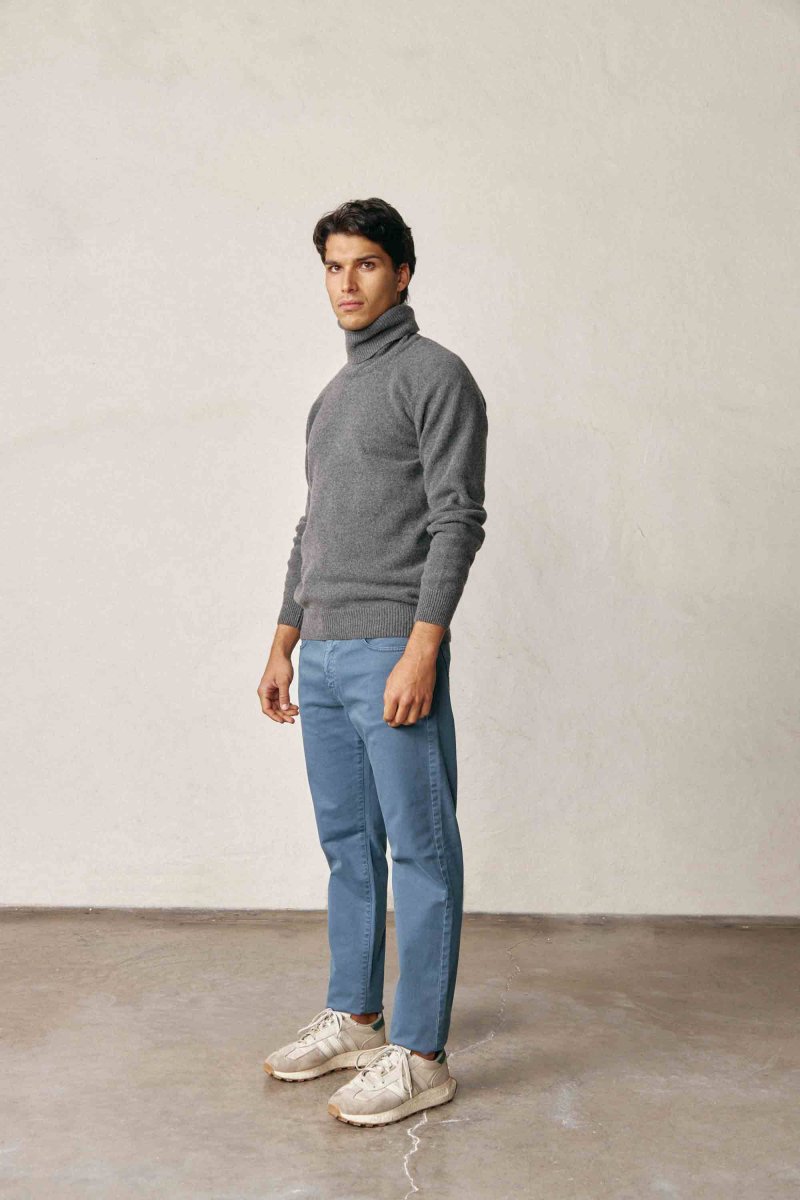 Jersey Cuello Vuelto Lambswool - Gris Marengo - Imagen 3