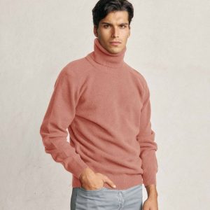 Jersey Cuello Vuelto Lambswool - Salmón