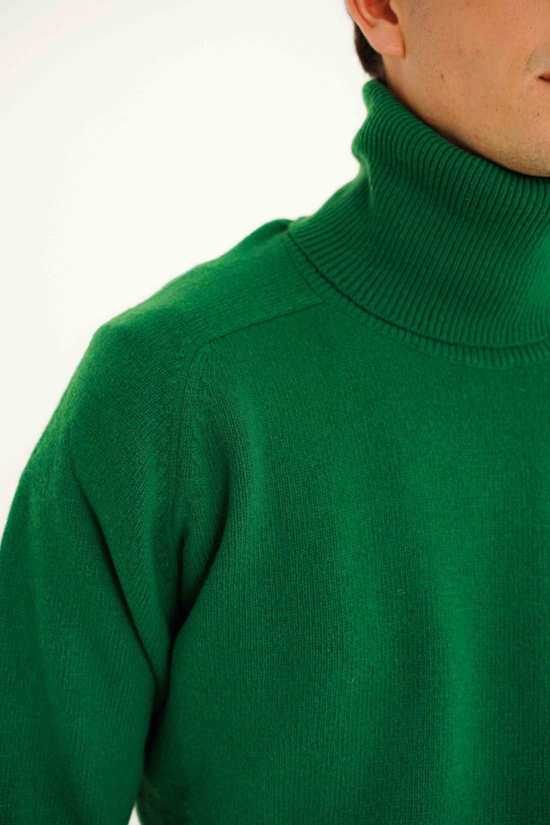 Jersey Cuello Vuelto Lambswool - Verde Botella - Imagen 5