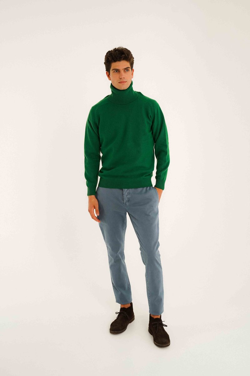 Jersey Cuello Vuelto Lambswool - Verde Botella - Imagen 3
