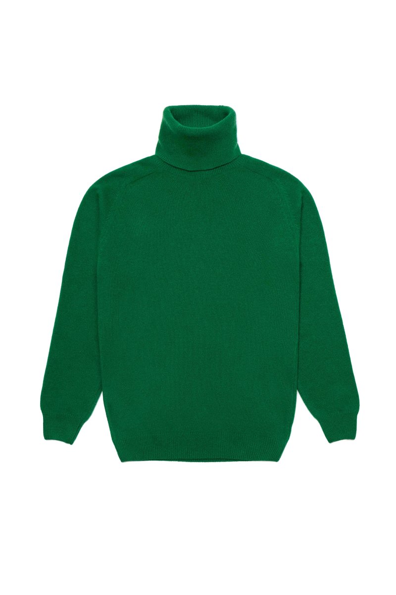 Jersey Cuello Vuelto Lambswool - Verde Botella - Imagen 6