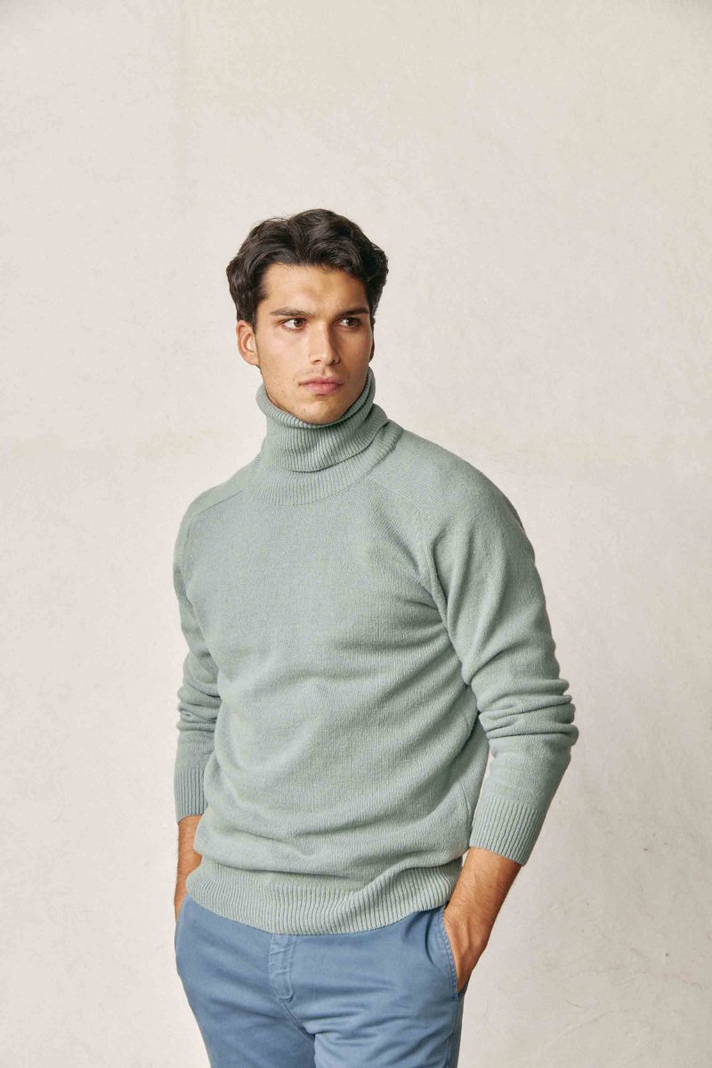 Jersey Cuello Vuelto Lambswool - Verde Claro