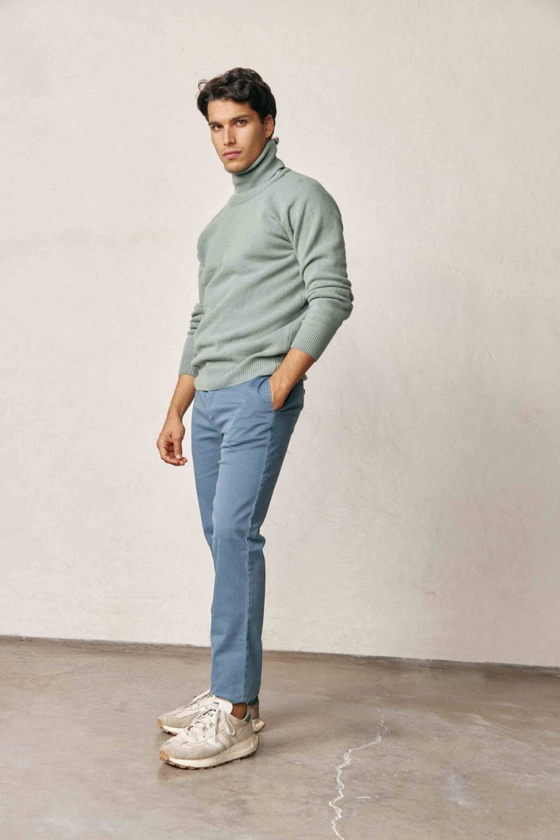 Jersey Cuello Vuelto Lambswool - Verde Claro - Imagen 3