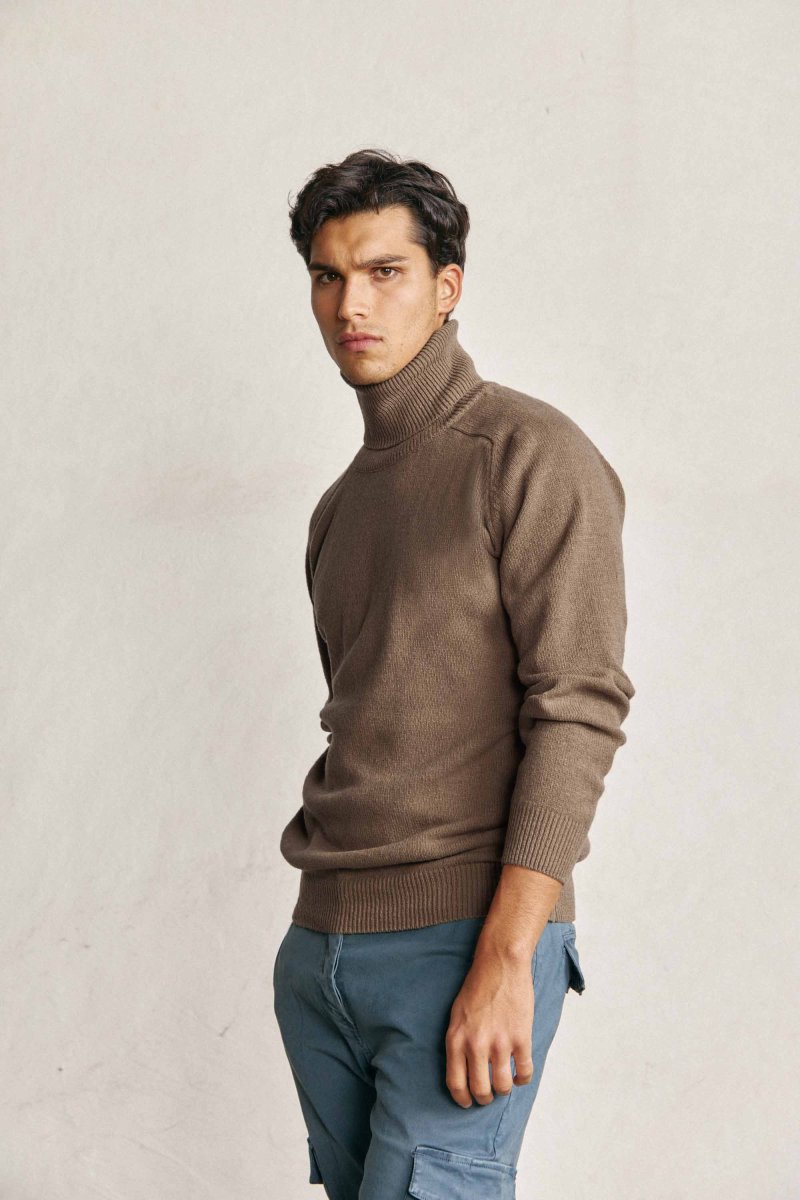 Jersey Cuello Vuelto Lambswool - Tostado - Imagen 2
