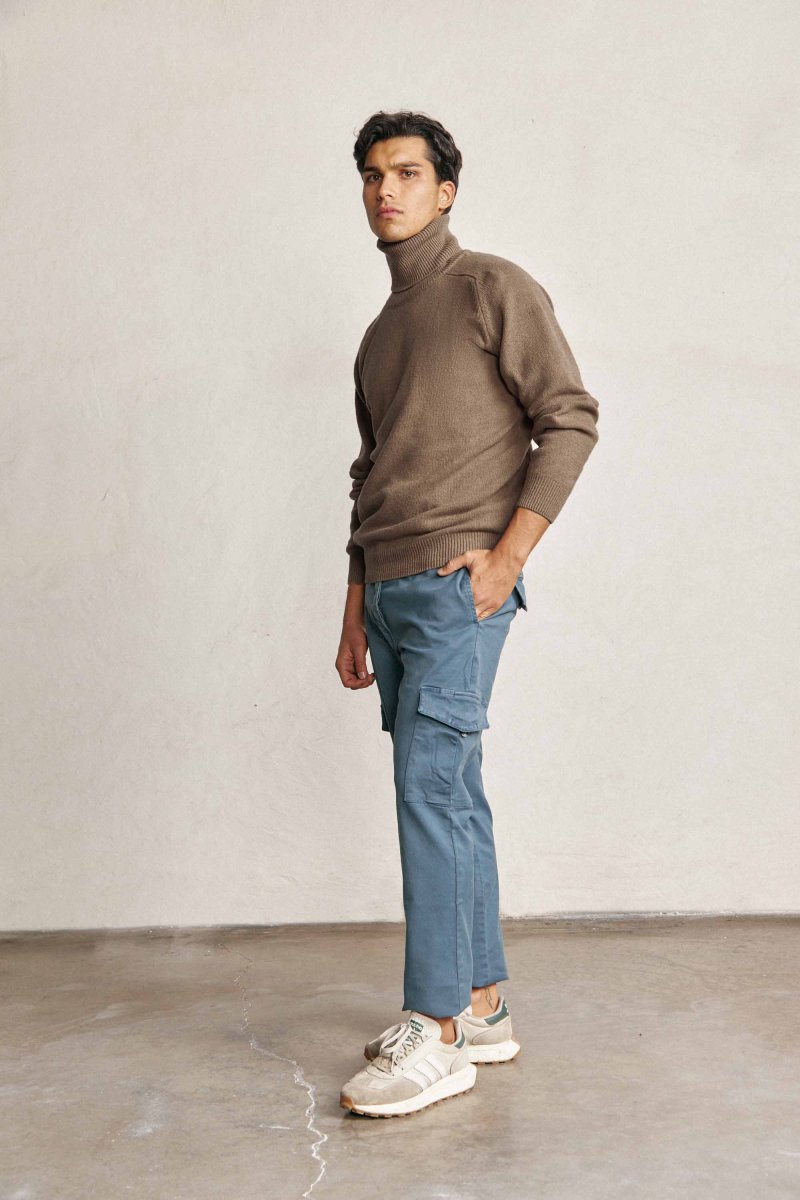 Jersey Cuello Vuelto Lambswool - Tostado - Imagen 3