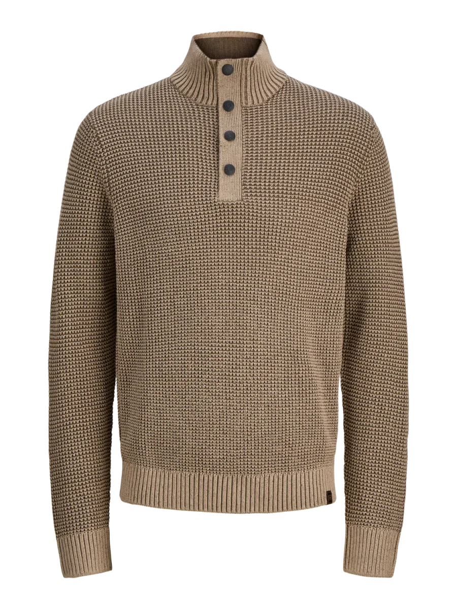 SWEATER TEJIDO ETHAN - Crockery Detail:Twist w. Canteen. Button Placket - Imagen 6