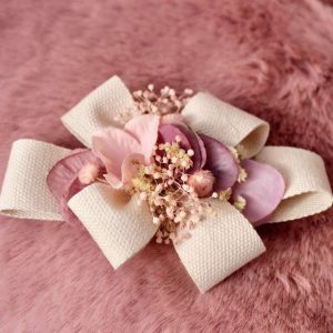 Lazo con flores rosa