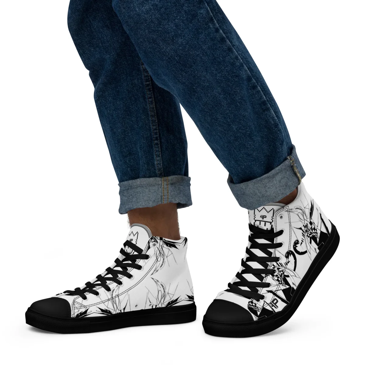 Zapatillas de lona de caña alta para hombre - Imagen 8
