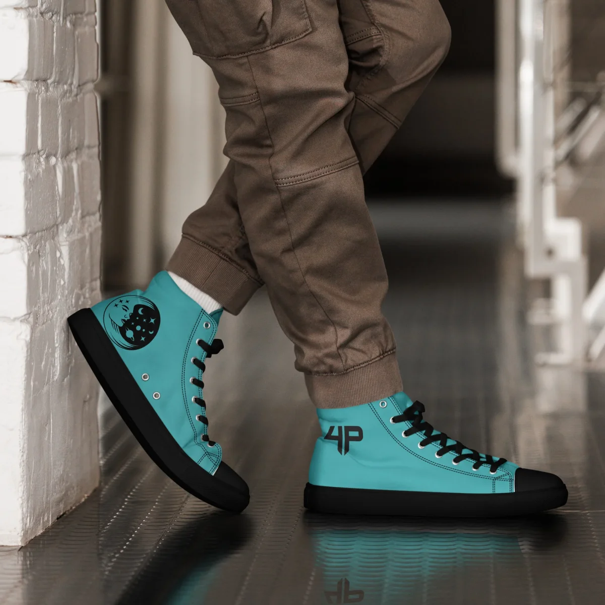 Zapatillas de lona de caña alta para hombre - Imagen 7