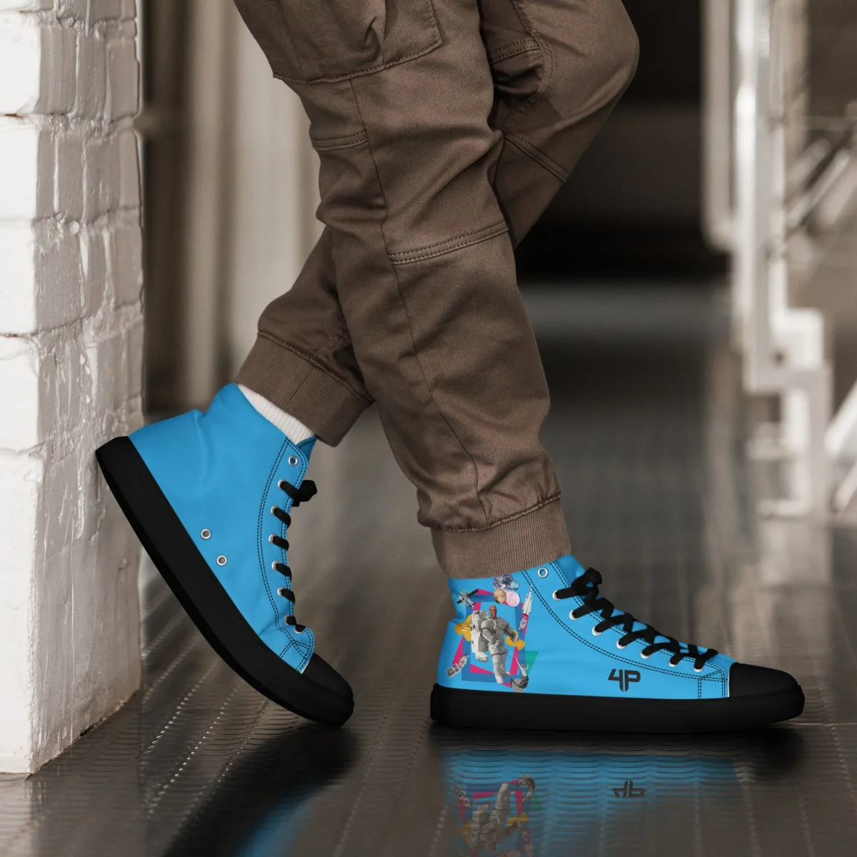 Zapatillas de lona de caña alta para hombre - Imagen 8