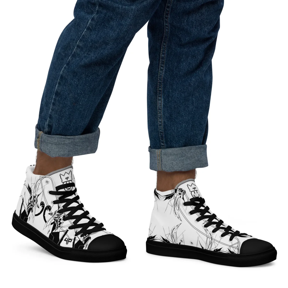 Zapatillas de lona de caña alta para hombre - Imagen 9