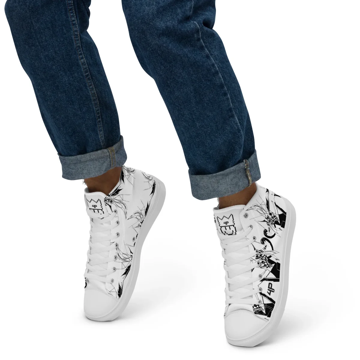 Zapatillas de lona de caña alta para hombre - Imagen 7