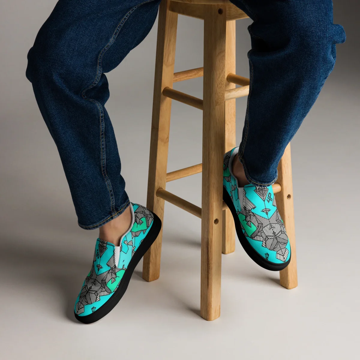 Zapatillas sin cordones para hombre - Turq 0102 - Imagen 4