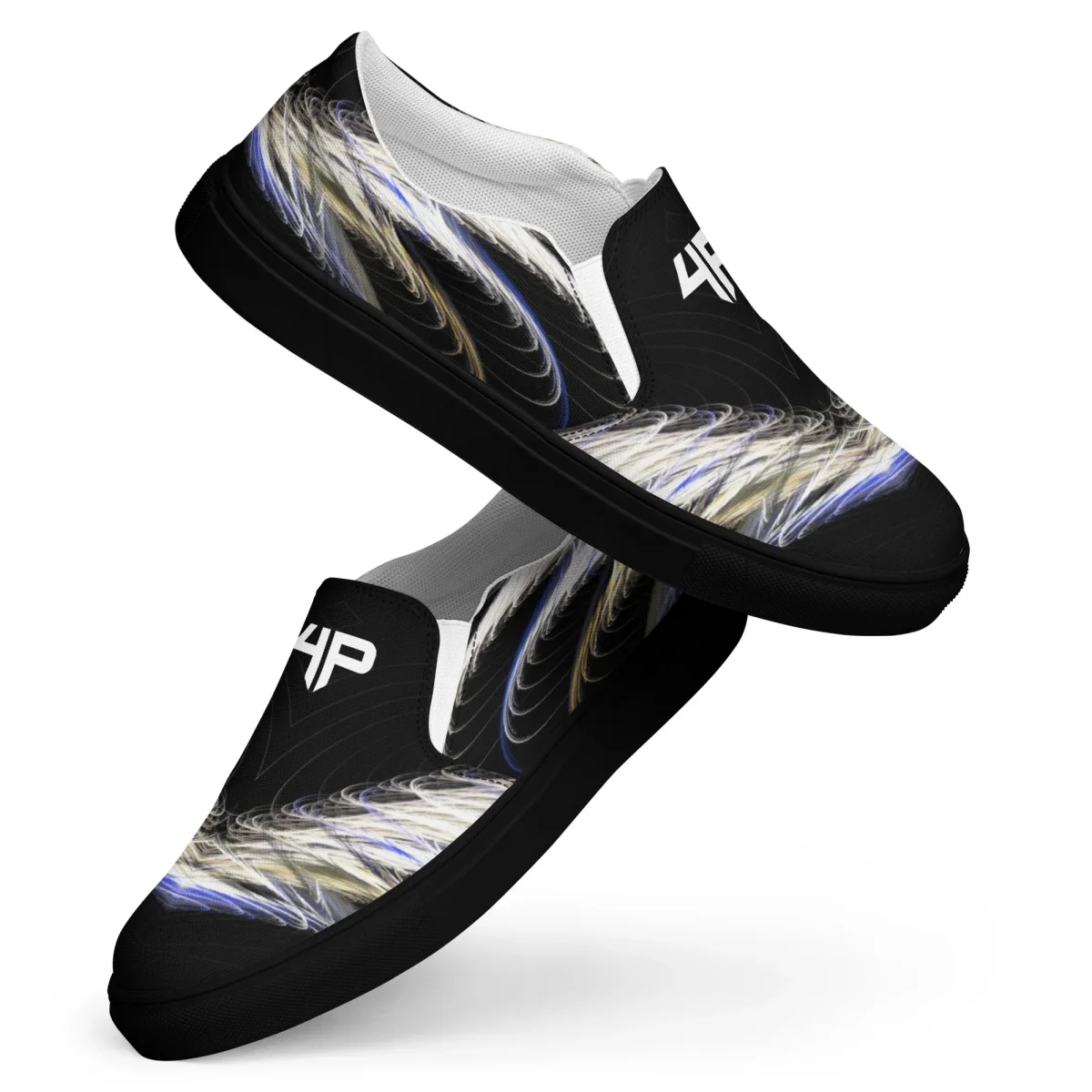 Zapatillas sin cordones para hombre - Black waves 2101
