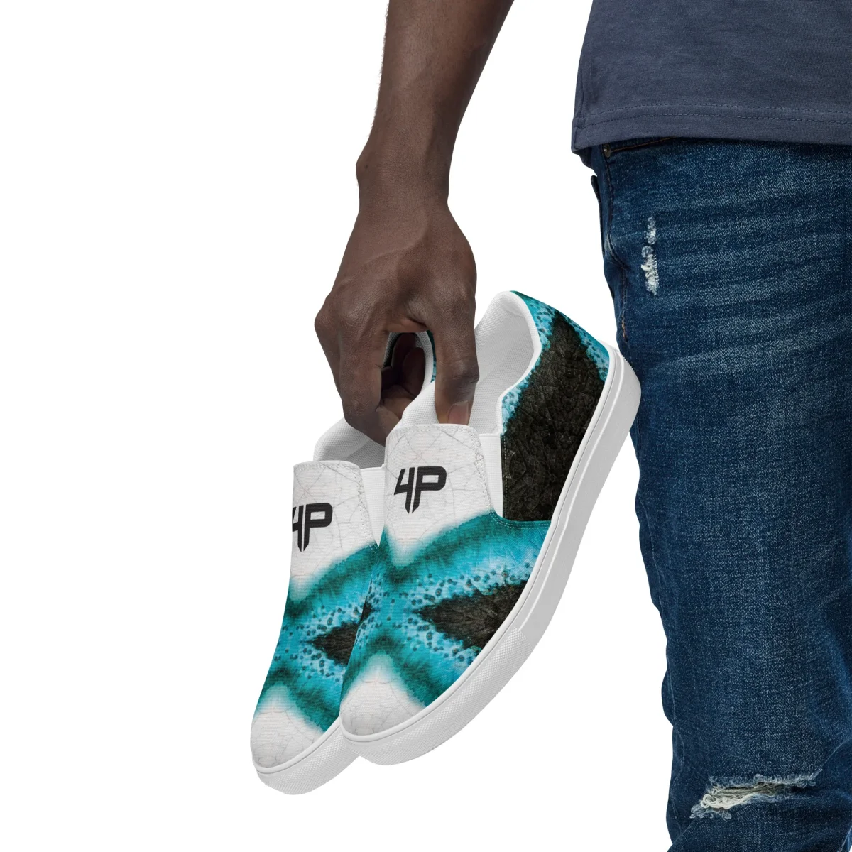 Zapatillas de lona sin cordones para hombre - Imagen 4