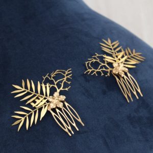 Horquillas de latón oro