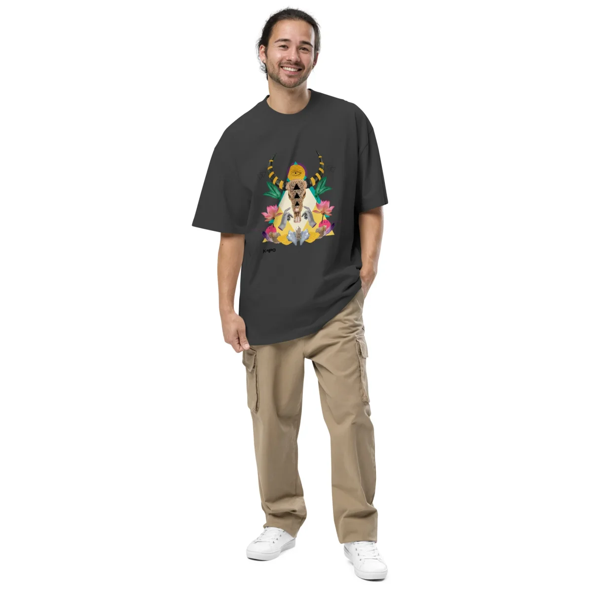 Camiseta oversize con efecto desgastado - Imagen 3