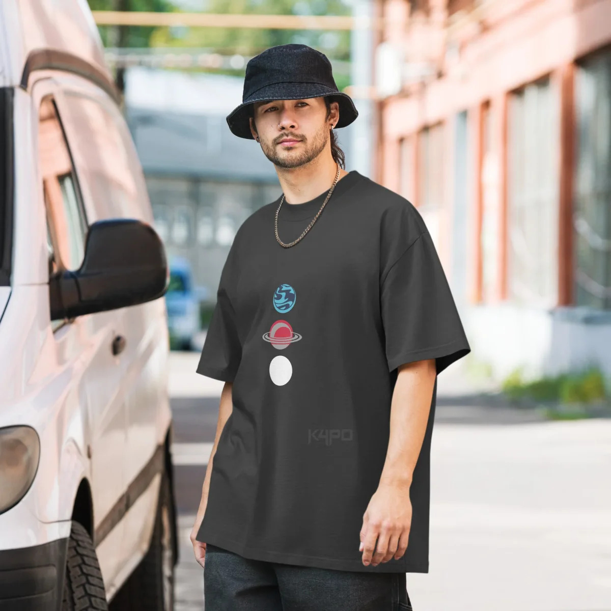 Camiseta oversize con efecto desgastado - Imagen 2