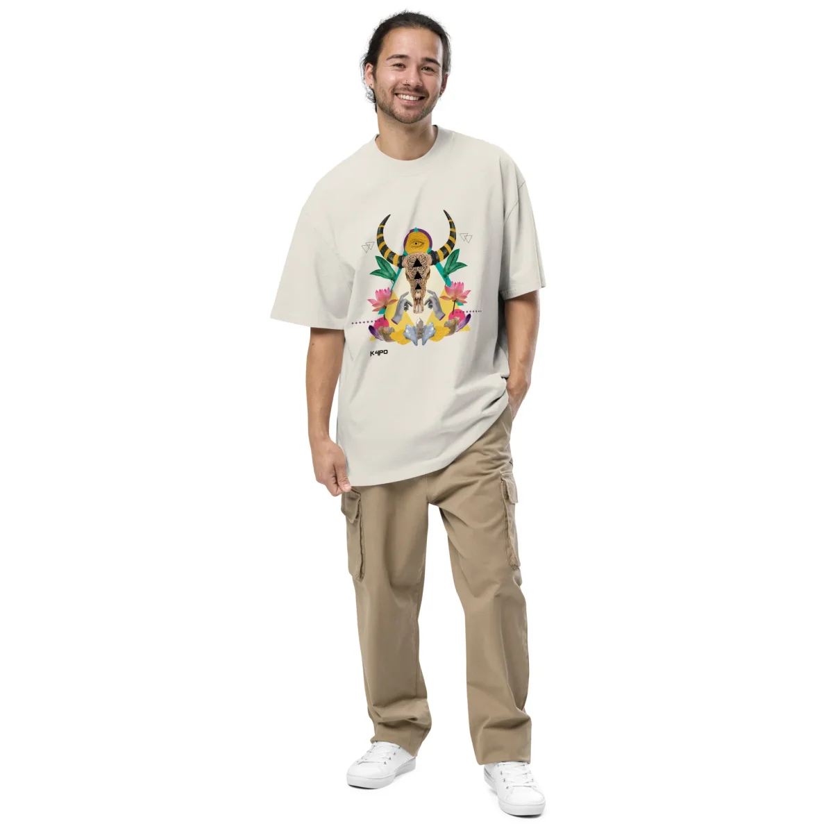 Camiseta oversize con efecto desgastado - Imagen 2