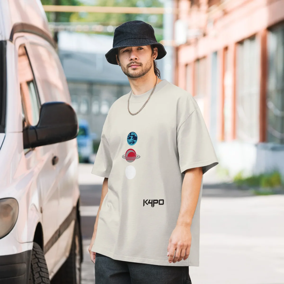Camiseta oversize con efecto desgastado - Imagen 3
