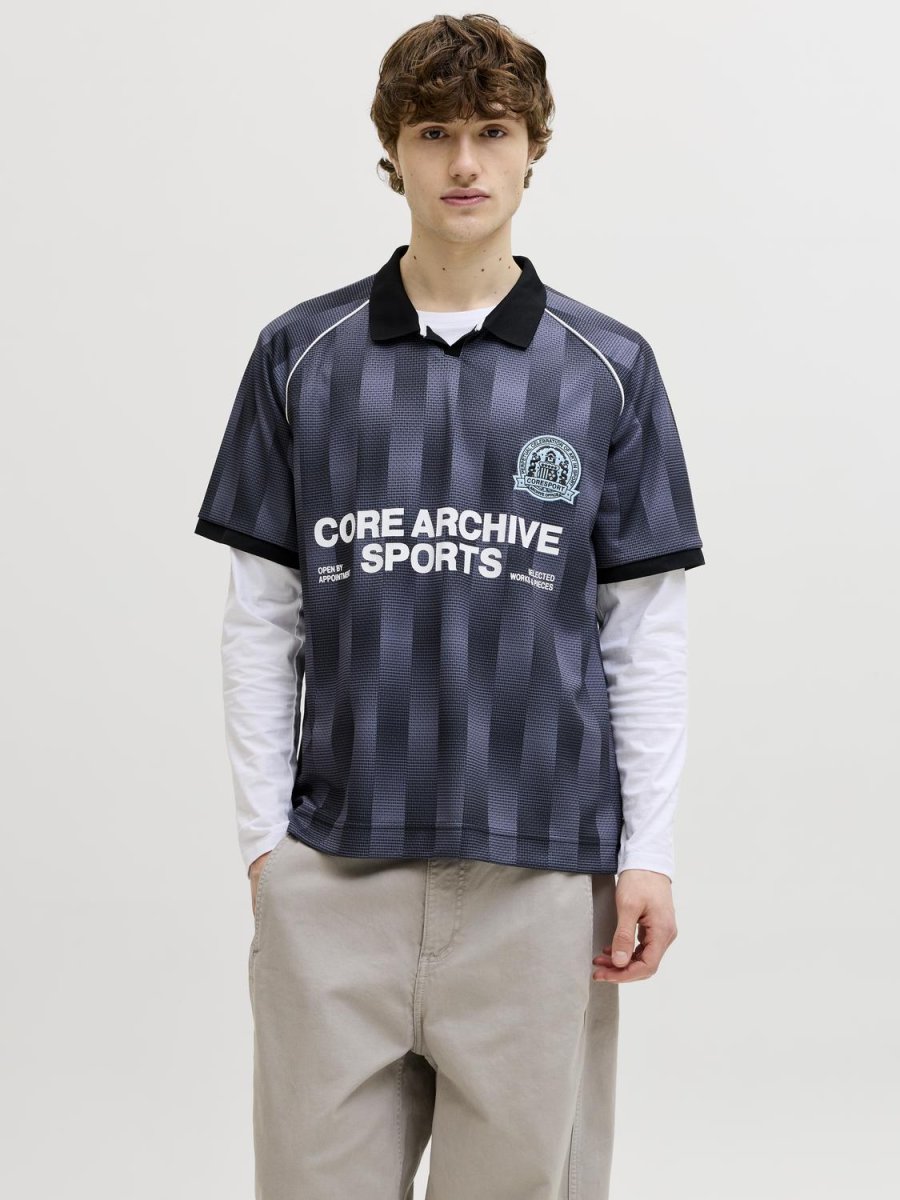 CAMISETA LOOSE POLO FÚTBOL - Black AOP:AOP