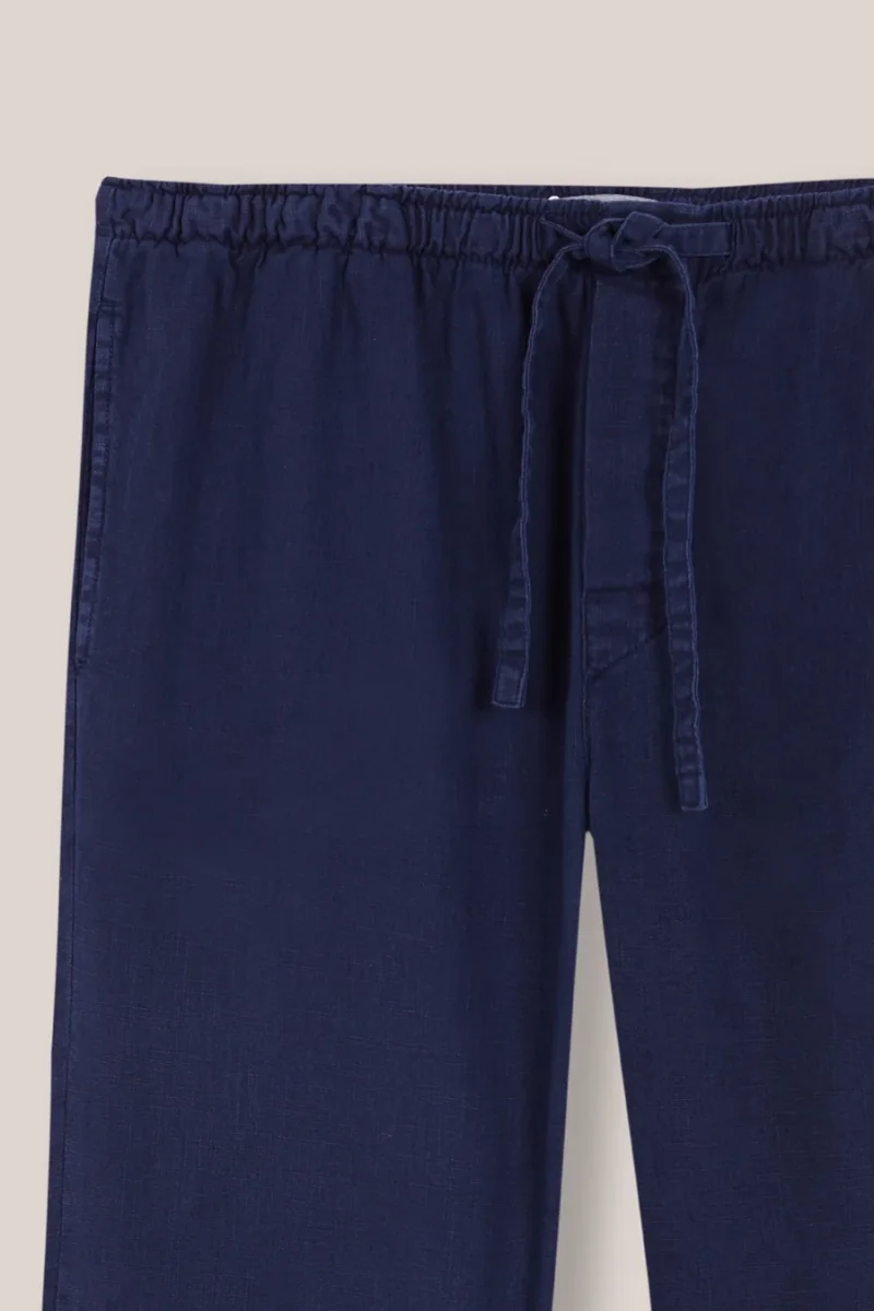Pantalón Largo Lino - Azul Marino - Imagen 3