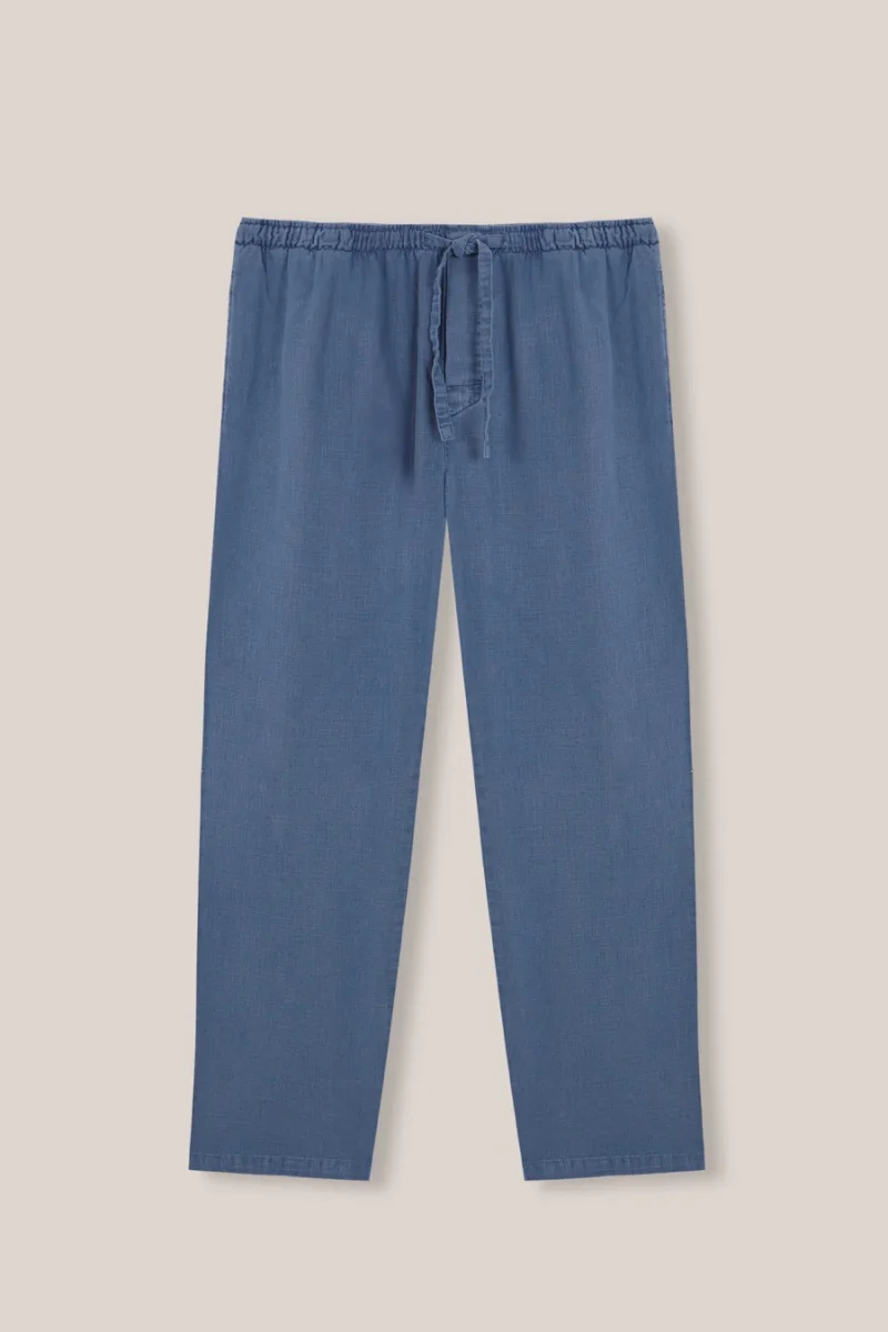 Pantalón Largo Lino - Azul - Imagen 5