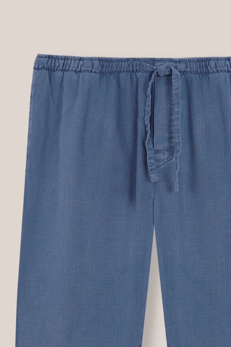 Pantalón Largo Lino - Azul - Imagen 3