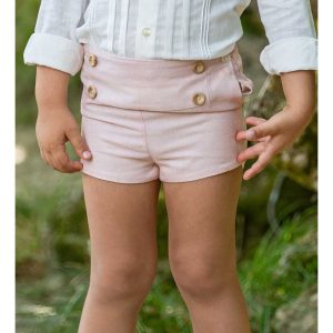 Pantalón Bebé Niño Rosa Empolvado Ceremonia