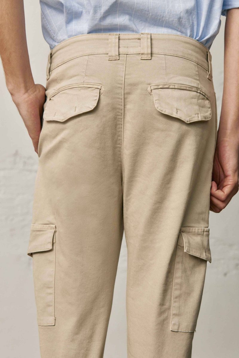 Pantalón Cargo - Beige - Imagen 3