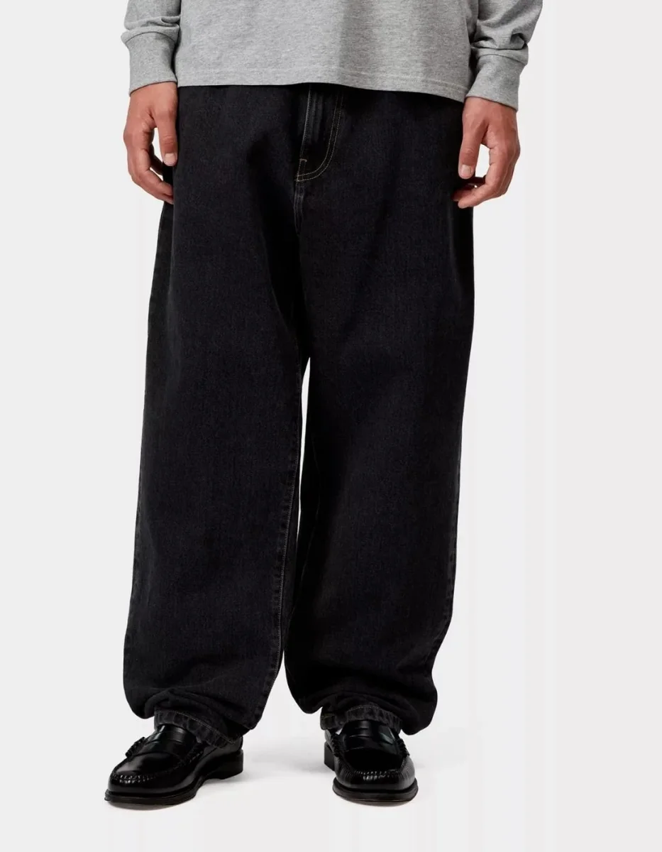 Pantalón CARHARTT WIP AARON - Black Stone Washed - Imagen 2