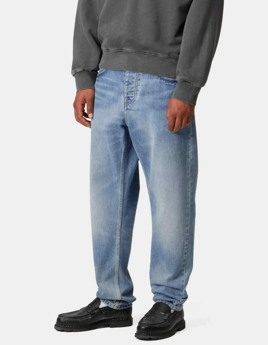 Pantalón CARHARTT WIP NEWEL - Blue Light Used Wash - Imagen 4