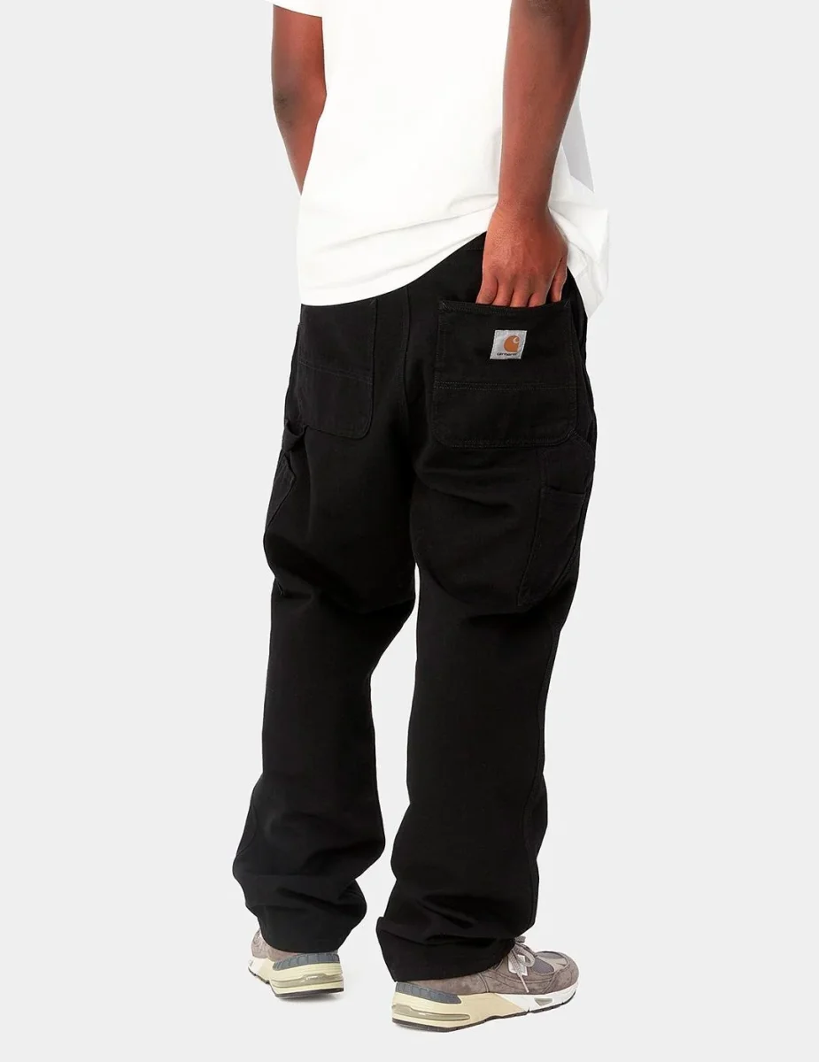 Pantalón CARHARTT WIP SINGLE KNEE - Black Rinsed - Imagen 3