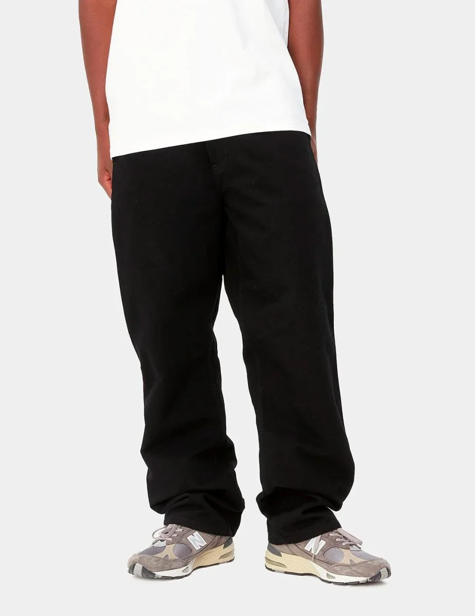 Pantalón CARHARTT WIP SINGLE KNEE - Black Rinsed - Imagen 4