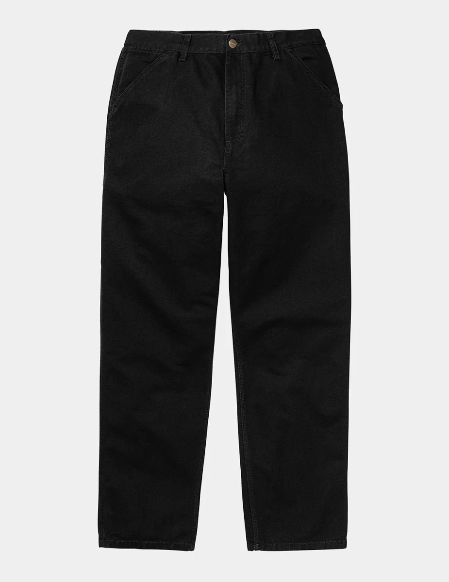Pantalón CARHARTT WIP SINGLE KNEE - Black Rinsed - Imagen 7